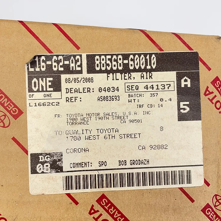 88568-60010 Toyota Lexus Cabin Air Filter GENUINE